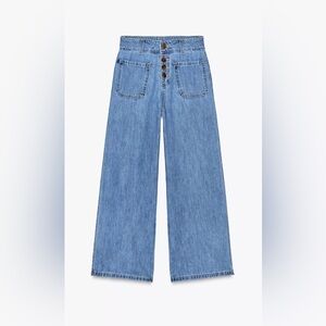 ZARA Z1975 High Rise Button Cropped Culotte
Jeans